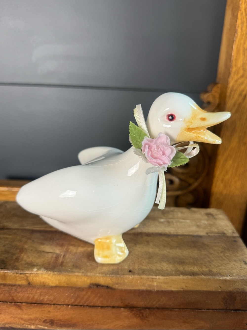 Enesco 1980's Duck Figurine Vintage Collectible Nursery